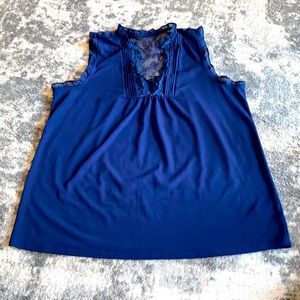 Express beautiful blue sexy blouse